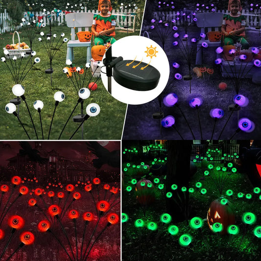 Halloween Outdoor Solar Scary Eyeball Lights